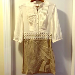 Cream & tan dress!